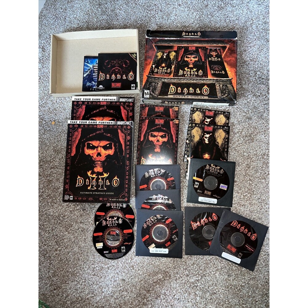 Diablo Battle Chest (PC, 2001) Complete In Box Great Condition Doubles